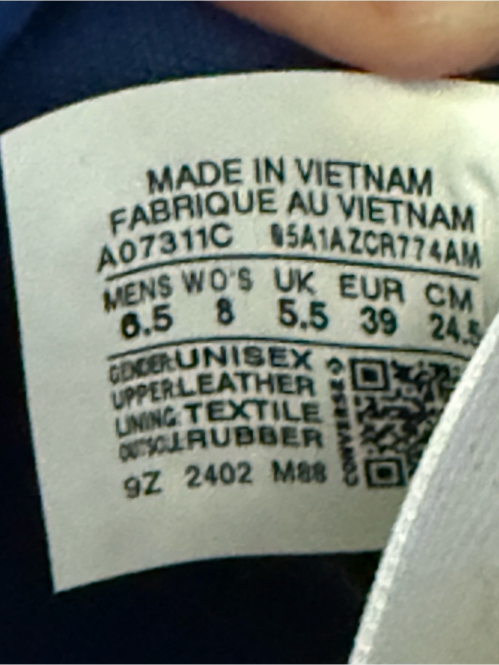 Blue Suede Converse Cons Sneakers with White Star and Stripes - Picture 3 of 5